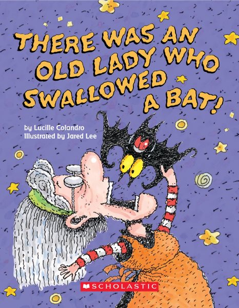There Was an Old Lady Who Swallowed a Bat! (A Board Book) cover