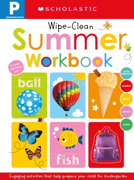 Pre-K Summer Workbook: Scholastic Early Learners (Wipe-Clean) cover