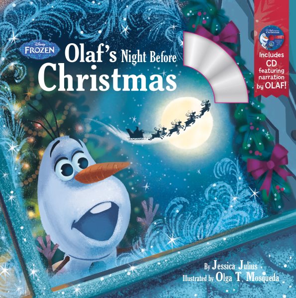Olaf's Night Before Christmas Book & CD (Disney Frozen) cover