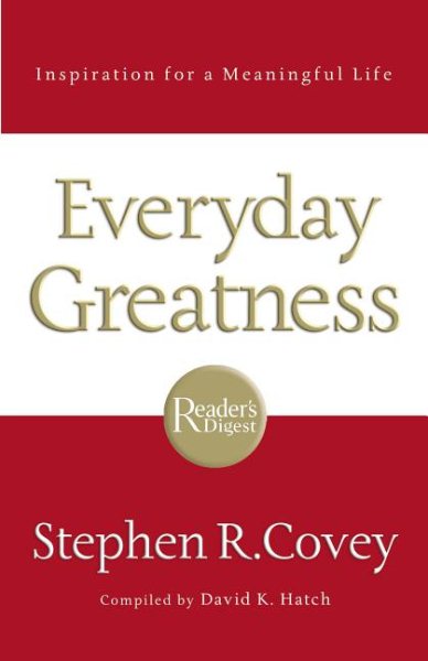 FranklinCovey Everyday Greatness: Inspiration for a Meaningful Life - Hardcover cover