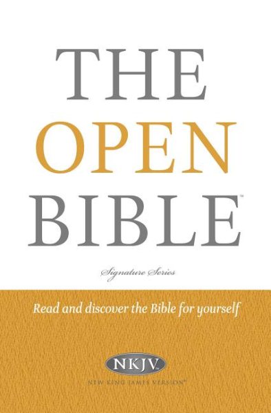 NKJV, The Open Bible, Hardcover (Signature) cover