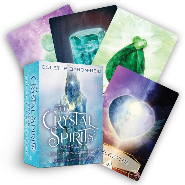 Crystal Spirits Oracle: A 58-Card Deck and Guidebook for Crystal Healing Messages, Divination, Clarity, and Spiritual Guidance cover