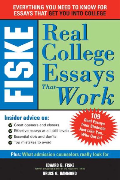 Fiske Real College Essays That Work cover