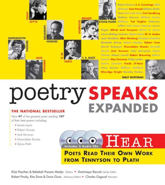 Poetry Speaks Expanded: Hear Poets Read Their Own Work From Tennyson to Plath (Book w/ Audio CD) cover