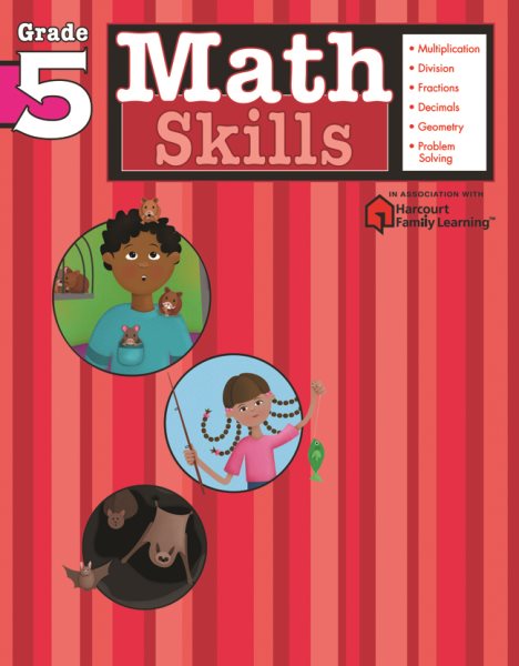 Math Skills: Grade 5 (Flash Kids Harcourt Family Learning) cover