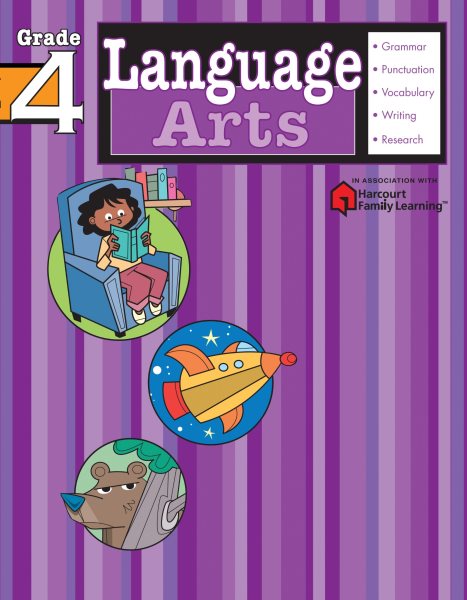 Language Arts: Grade 4 (Flash Kids Harcourt Family Learning) cover