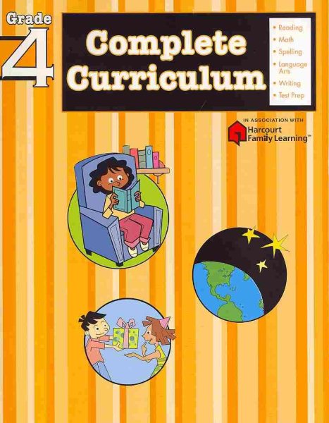Complete Curriculum: Grade 4 (Flash Kids Harcourt Family Learning) cover