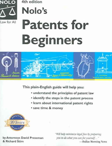 Nolo's Patents for Beginners cover