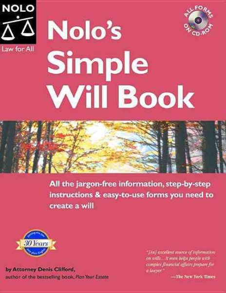 Nolo's Simple Will Book 6th Edition cover