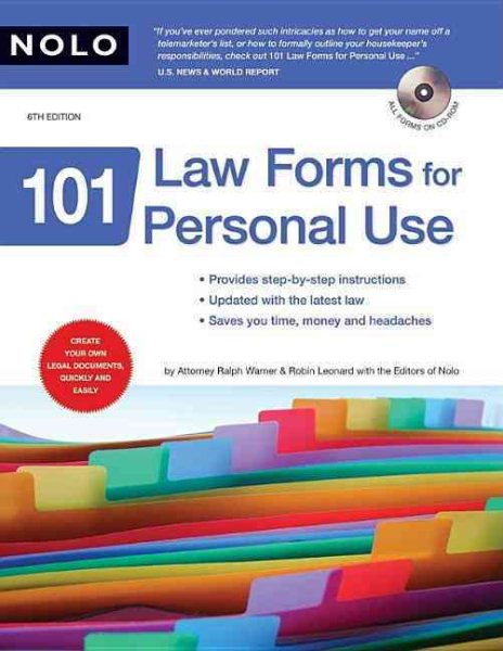 101 Law Forms for Personal Use (Book & CD-Rom)