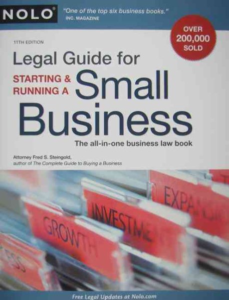Legal Guide for Starting & Running a Small Business cover