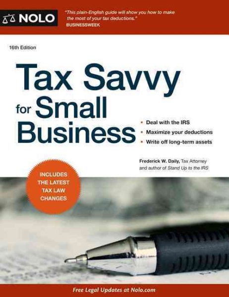 Tax Savvy for Small Business, 16th Edition cover