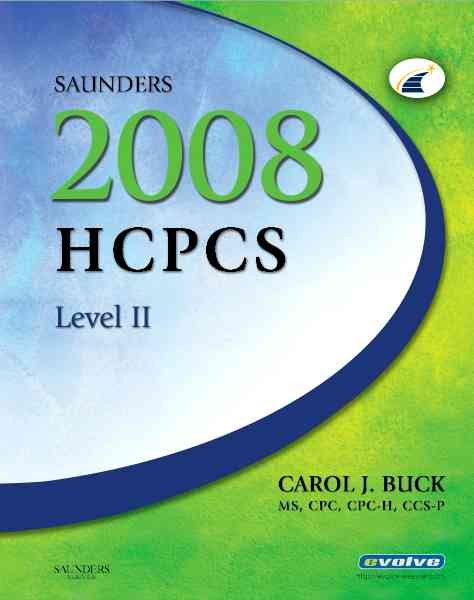 Saunders 2008 HCPCS Level II (Standard Edition) (Saunders HCPCS Level II) cover