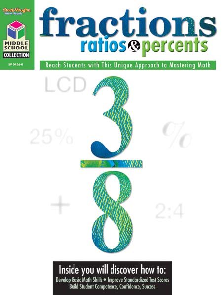 Middle School Collection: Math: Reproducible Fractions, Ratios, & Percents cover