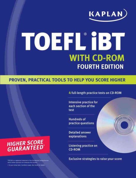 Kaplan TOEFL iBT with CD-ROM cover