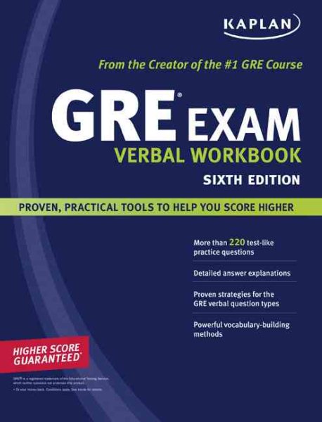 Kaplan GRE Exam Verbal Workbook (Kaplan GRE Verbal Workbook) cover