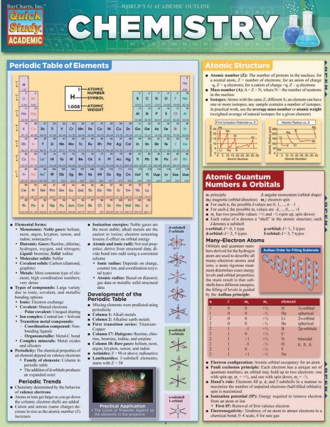 Chemistry (Quick Study Academic) cover