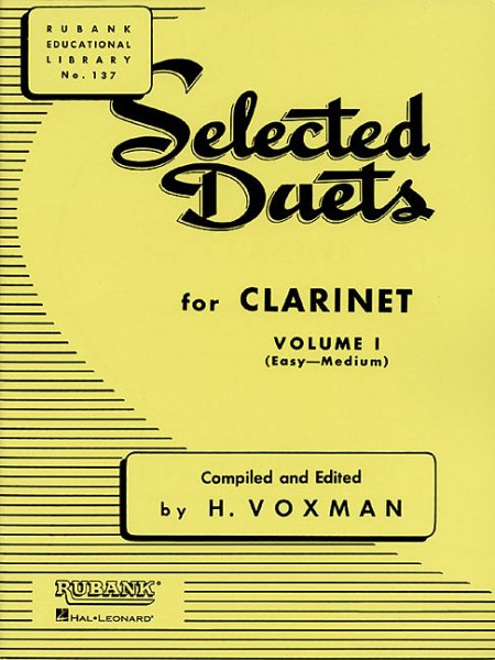 Selected Duets for Clarinet: Volume 1 - Easy to Medium (Rubank Educational Library) cover