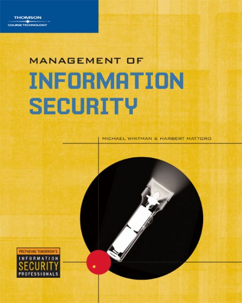 Management Of Information Security cover