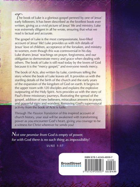 Luke and Acts: To the Lovers of God (The Passion Translation) cover