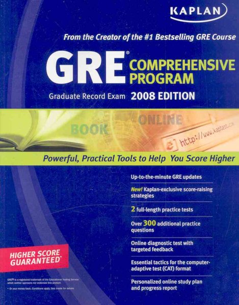 Kaplan GRE Exam 2008 Comprehensive Program cover