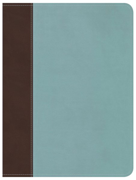 Life Essentials Study Bible, Brown/Blue LeatherTouch: Biblical Principles to Live By cover