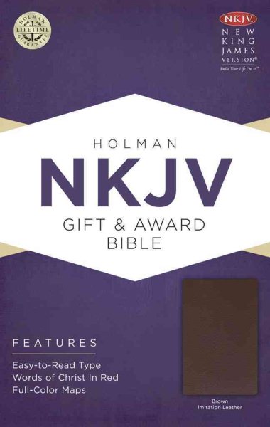 NKJV Gift & Award Bible, Brown Imitation Leather cover