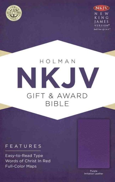 NKJV Gift & Award Bible, Purple Imitation Leather cover