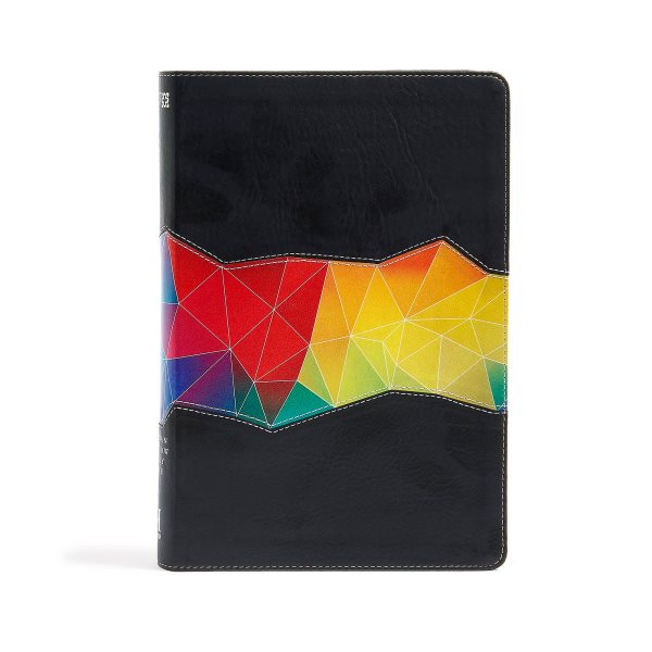NIV Rainbow Study Bible, Kaleidoscope Black LeatherTouch cover