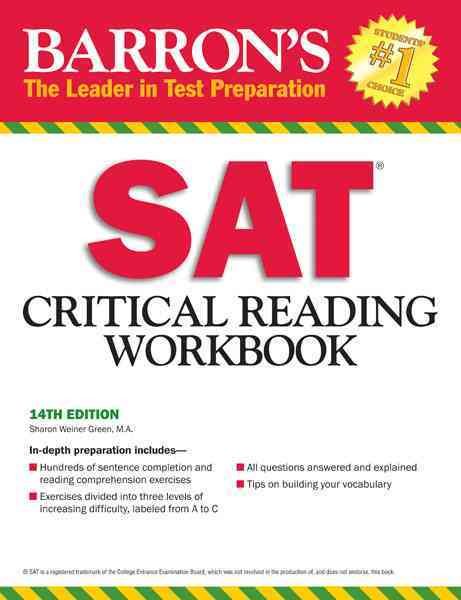 Barron's SAT Critical Reading Workbook, 14th Edition cover
