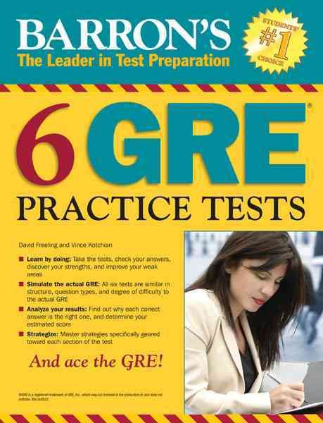 Barron's 6 GRE Practice Tests cover