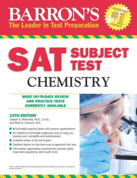 Barron's SAT Subject Test Chemistry, 12th Edition cover