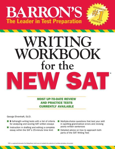 Barron's Writing Workbook for the NEW SAT, 4th Edition cover