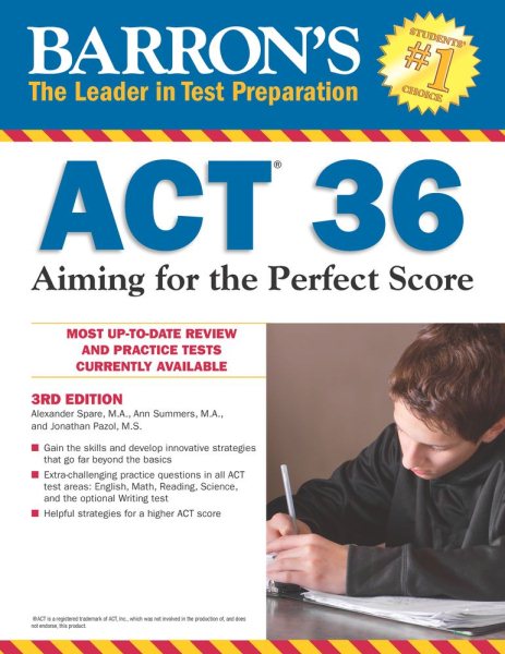 Barron's ACT 36, 3rd Edition: Aiming for the Perfect Score cover