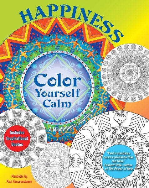 Happiness: A Mindfulness Coloring Book (Color Yourself Calm Series) cover