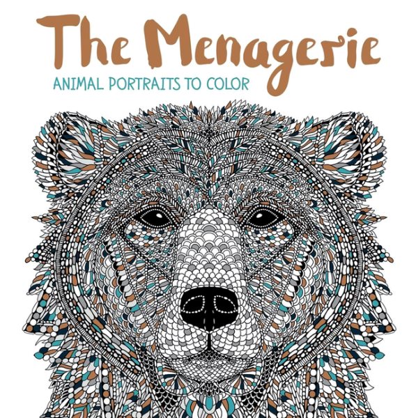 The Menagerie: Animal Portraits to Color cover