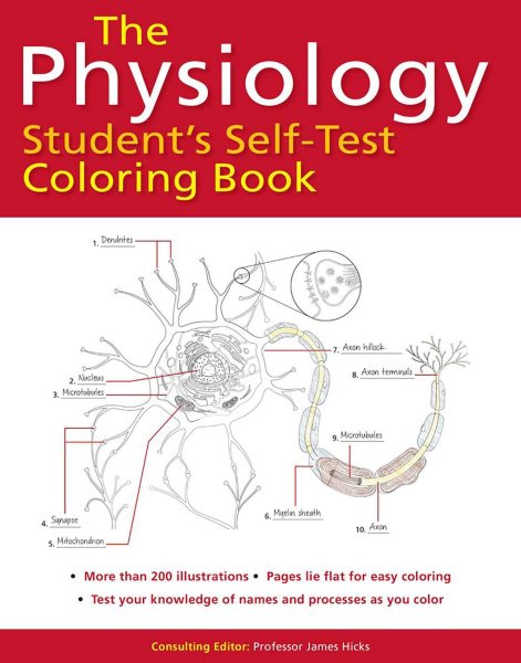 Physiology Student's Self-Test Coloring Book (Barron's Test Prep) cover