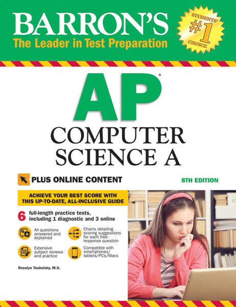 Barron's AP Computer Science A, 8th Edition: with Bonus Online Tests cover