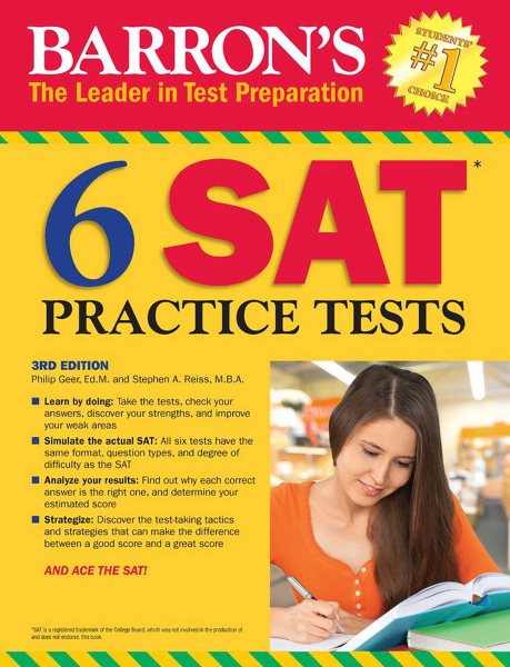 6 SAT Practice Tests (Barron's Test Prep) cover