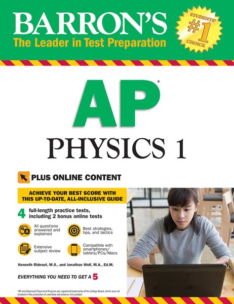 Barron's AP Physics 1 with Online Tests (Barron's AP Physics 1 and 2) cover