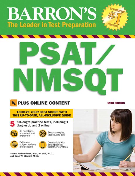 Barron's PSAT/NMSQT, 19th Edition: with Bonus Online Tests (Barron's Test Prep) cover