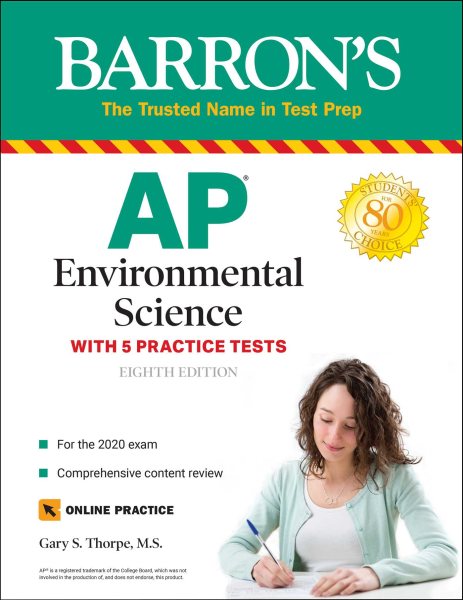 AP Environmental Science: With 5 Practice Tests (Barron's Test Prep) cover
