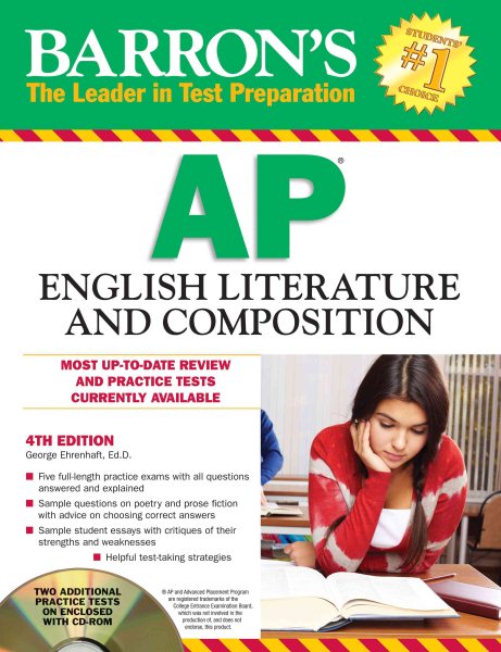 Barron's AP English Literature and Composition with CD-ROM, 4th Edition (Barron's Study Guides) cover
