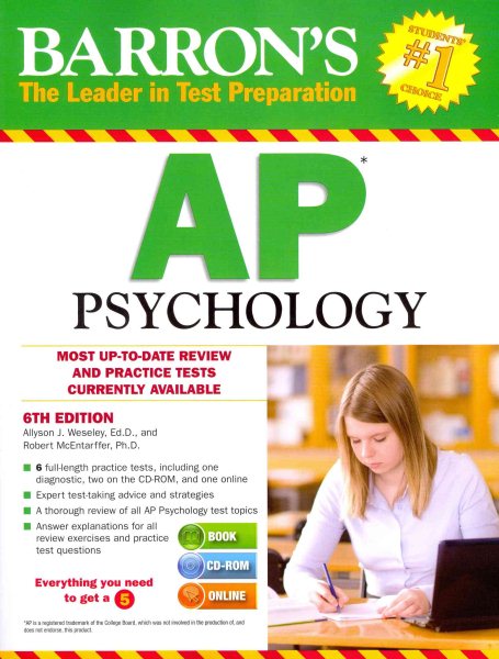 Barron's AP Psychology with CD-ROM, 6th Edition cover