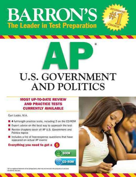 Barron's AP U.S. Government and Politics with CD-ROM, 8th Edition cover