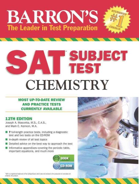 Barron's SAT Subject Test Chemistry with CD-ROM, 12th Edition