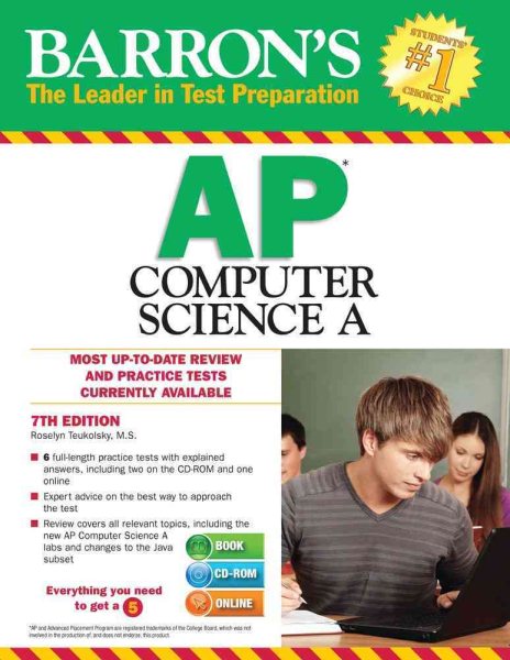 Barron's AP Computer Science A with CD-ROM, 7th Edition cover