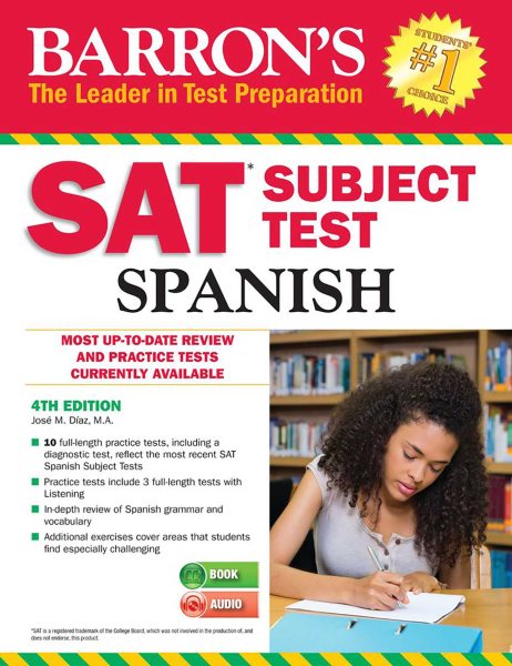 Barron's SAT Subject Test Spanish: with MP3 CD cover