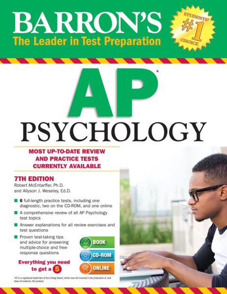 Barron's AP Psychology with CD-ROM, 7th Edition cover