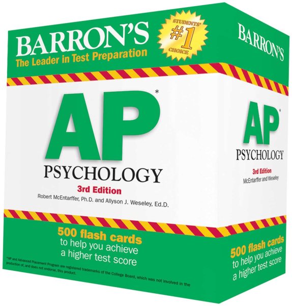 Barron's AP Psychology Flash Cards, 3rd Edition (Barron's Test Prep)